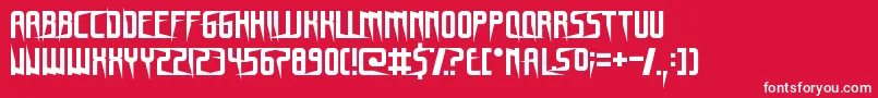 GnomeSplinters Font – White Fonts on Red Background