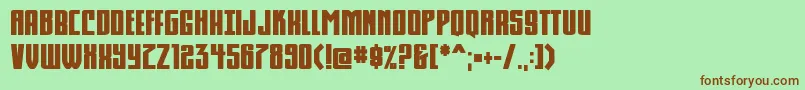 Шрифт Komikahuna – коричневые шрифты на зелёном фоне