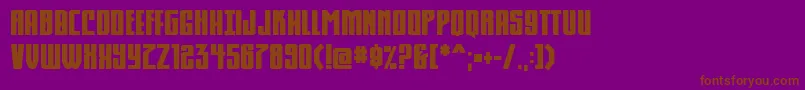 Komikahuna Font – Brown Fonts on Purple Background