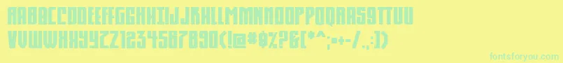 Komikahuna Font – Green Fonts on Yellow Background