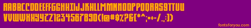 Komikahuna Font – Orange Fonts on Purple Background