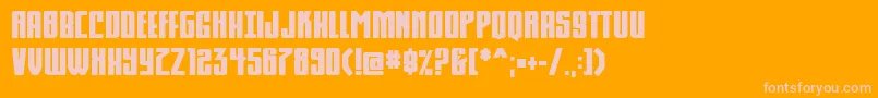 Komikahuna-Schriftart – Rosa Schriften auf orangefarbenem Hintergrund