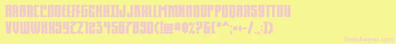 Komikahuna Font – Pink Fonts on Yellow Background