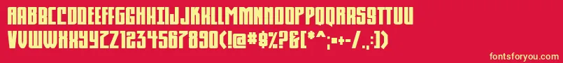 Komikahuna Font – Yellow Fonts on Red Background