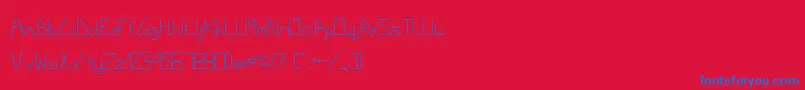 PinnacleRegular-fontti – siniset fontit punaisella taustalla