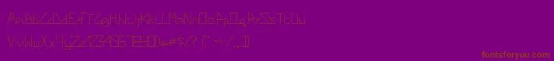 PinnacleRegular Font – Brown Fonts on Purple Background
