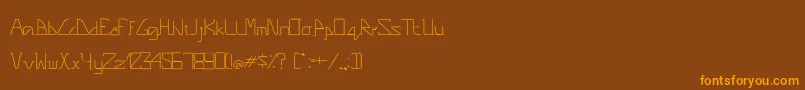 PinnacleRegular Font – Orange Fonts on Brown Background