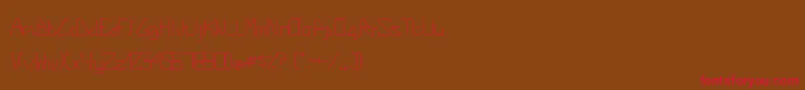 PinnacleRegular Font – Red Fonts on Brown Background