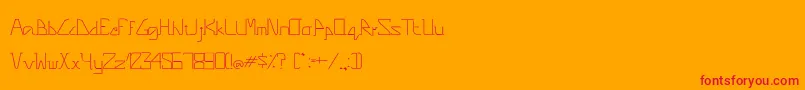 PinnacleRegular Font – Red Fonts on Orange Background