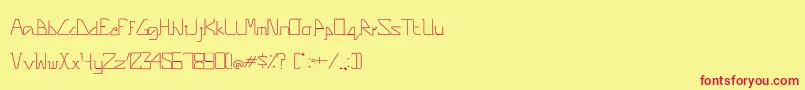 PinnacleRegular Font – Red Fonts on Yellow Background