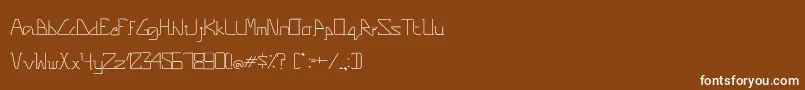PinnacleRegular Font – White Fonts on Brown Background
