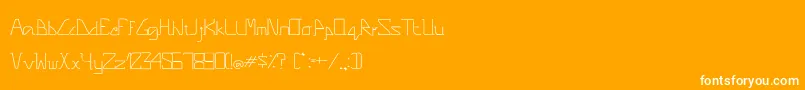 PinnacleRegular Font – White Fonts on Orange Background