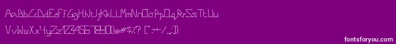 PinnacleRegular Font – White Fonts on Purple Background