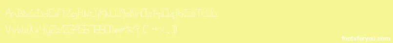 フォントPinnacleRegular – 黄色い背景に白い文字