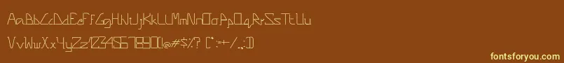 Шрифт PinnacleRegular – жёлтые шрифты на коричневом фоне