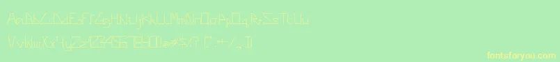 PinnacleRegular Font – Yellow Fonts on Green Background