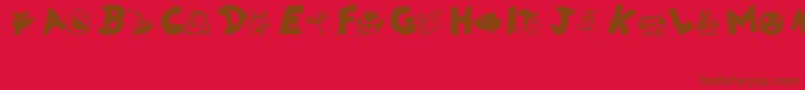 DrSeuss Font – Brown Fonts on Red Background