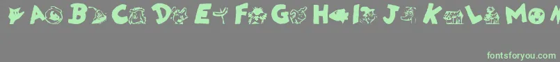 DrSeuss Font – Green Fonts on Gray Background