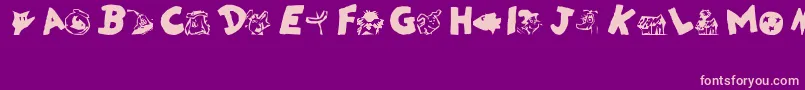 DrSeuss Font – Pink Fonts on Purple Background