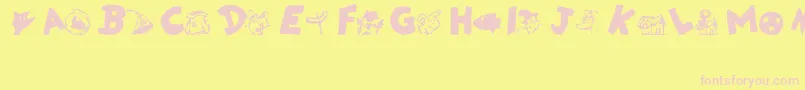 DrSeuss Font – Pink Fonts on Yellow Background