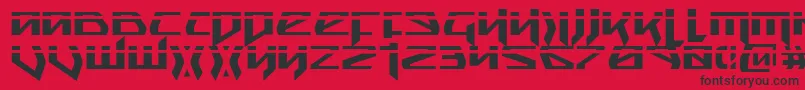 SnubfighterPhaser Font – Black Fonts on Red Background