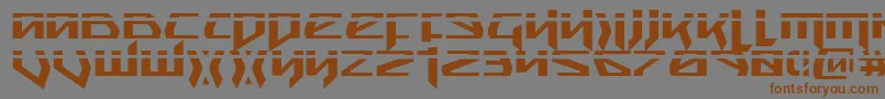 Czcionka SnubfighterPhaser – brązowe czcionki na szarym tle