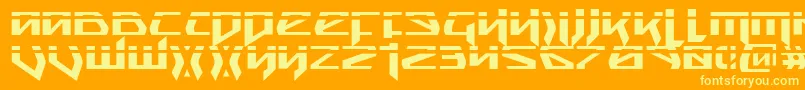 SnubfighterPhaser Font – Yellow Fonts on Orange Background