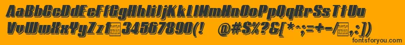 TypolineDemiShadowitalicDemo Font – Black Fonts on Orange Background