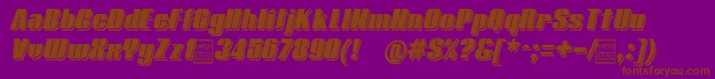 TypolineDemiShadowitalicDemo Font – Brown Fonts on Purple Background