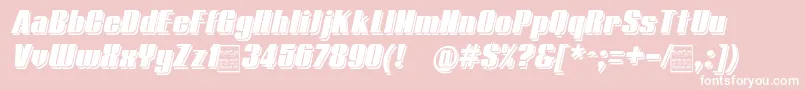 TypolineDemiShadowitalicDemo Font – White Fonts on Pink Background