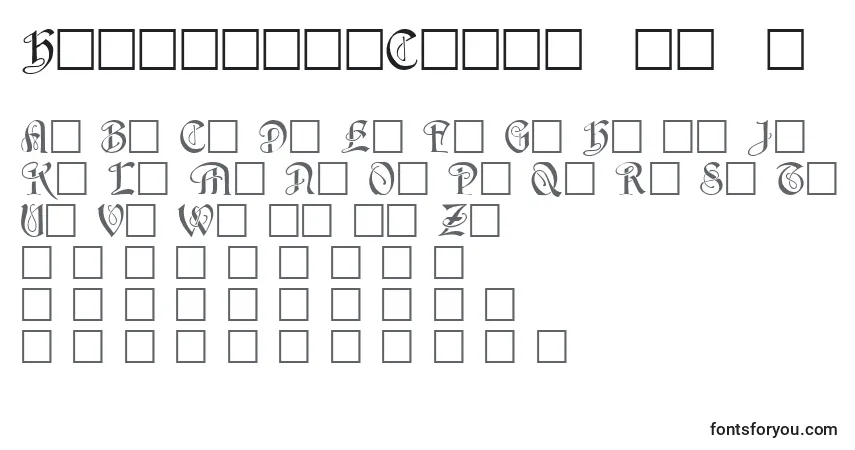 Czcionka HorstcapsCaps.001.001 – alfabet, cyfry, specjalne znaki