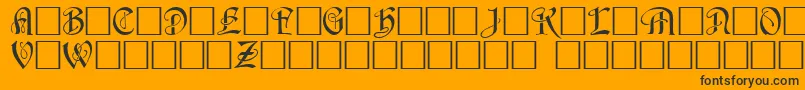 フォントHorstcapsCaps.001.001 – 黒い文字のオレンジの背景