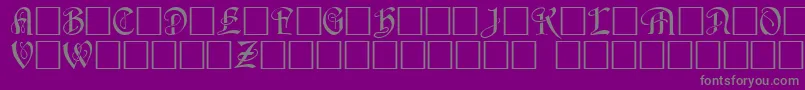 Lisätietoja HorstcapsCaps.001.001-fontista HorstcapsCaps.001.001-fontti – harmaat kirjasimet violetilla taustalla