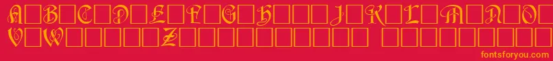 HorstcapsCaps.001.001 Font – Orange Fonts on Red Background