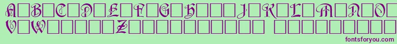 HorstcapsCaps.001.001 Font – Purple Fonts on Green Background