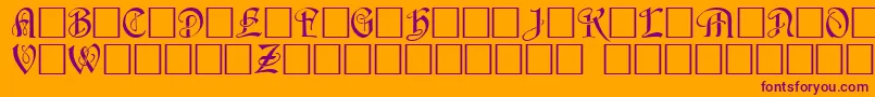 fuente HorstcapsCaps.001.001 – Fuentes Moradas Sobre Fondo Naranja
