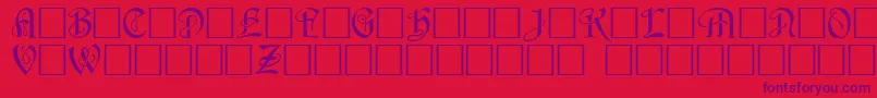 Police HorstcapsCaps.001.001 – polices violettes sur fond rouge