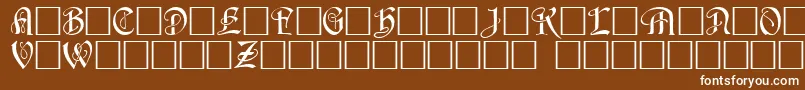 fuente HorstcapsCaps.001.001 – Fuentes Blancas Sobre Fondo Marrón