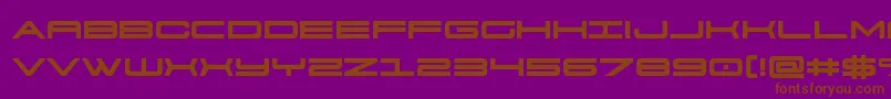 911porschav3bold Font – Brown Fonts on Purple Background