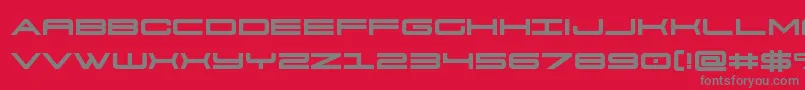 911porschav3bold Font – Gray Fonts on Red Background