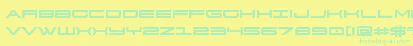 911porschav3bold-Schriftart – Grüne Schriften auf gelbem Hintergrund
