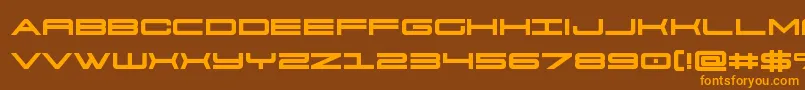 911porschav3bold Font – Orange Fonts on Brown Background