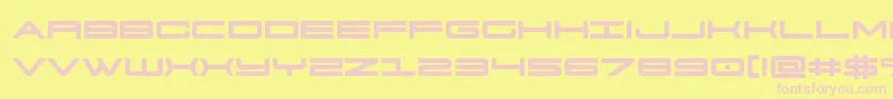 911porschav3bold Font – Pink Fonts on Yellow Background