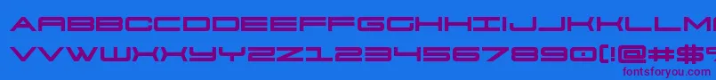 911porschav3bold Font – Purple Fonts on Blue Background