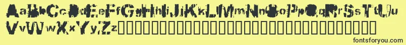 Bbqcowmo-fontti – mustat fontit keltaisella taustalla