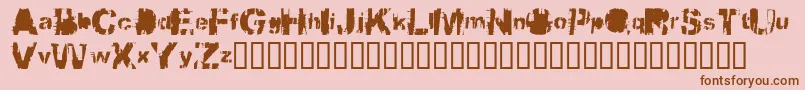 Bbqcowmo Font – Brown Fonts on Pink Background