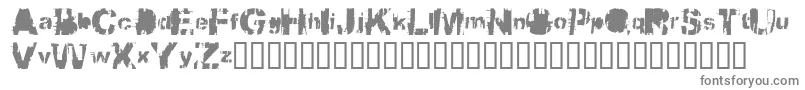 Bbqcowmo-fontti – harmaat kirjasimet valkoisella taustalla