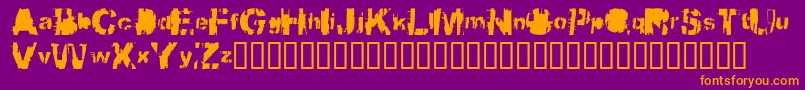 Bbqcowmo Font – Orange Fonts on Purple Background