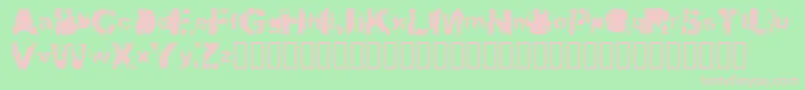 Bbqcowmo Font – Pink Fonts on Green Background