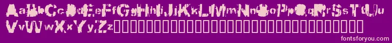 フォントBbqcowmo – 紫の背景にピンクのフォント
